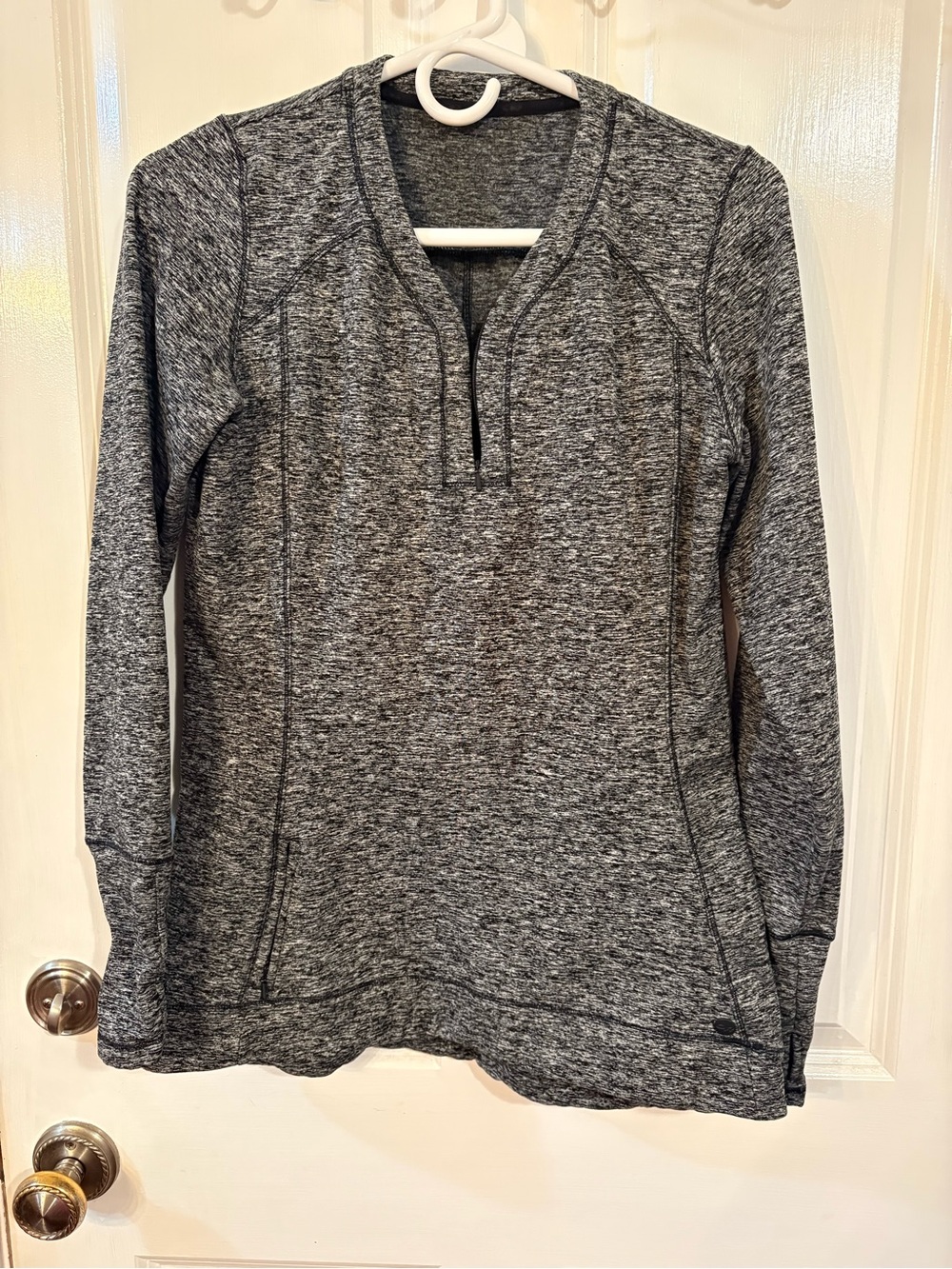 OP Women's Gray Heather Quarter-Slit Pullover